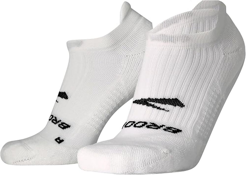 Brooks Women's Medium White Ghost Running Comfort Athletic No Show Socks C1-1